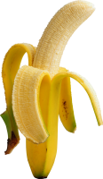 Почищенный банан PNG фото