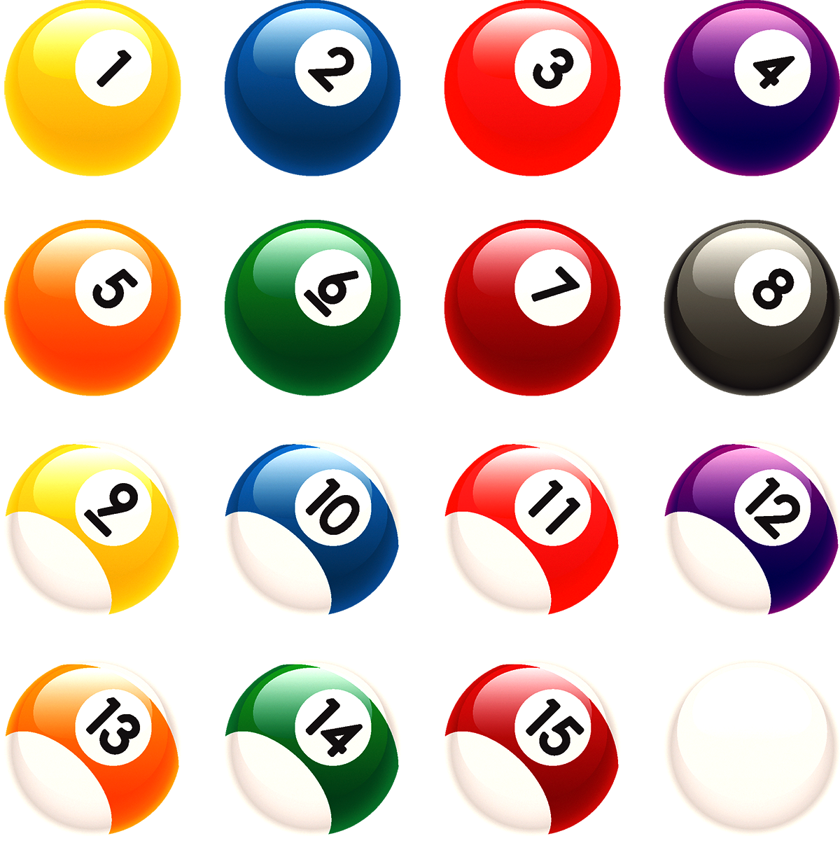 Billiard balls PNG