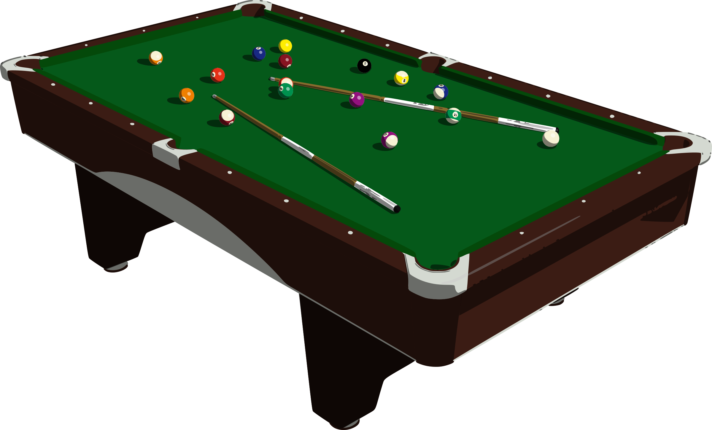 Billiard Table PNG Transparent Image Download Size 2400x1450px