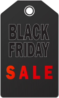 Black Friday label PNG