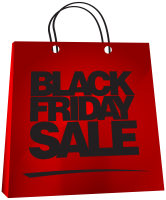 Black Friday label PNG bag red