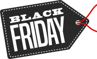 Black Friday label PNG black