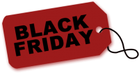 Black Friday label PNG red