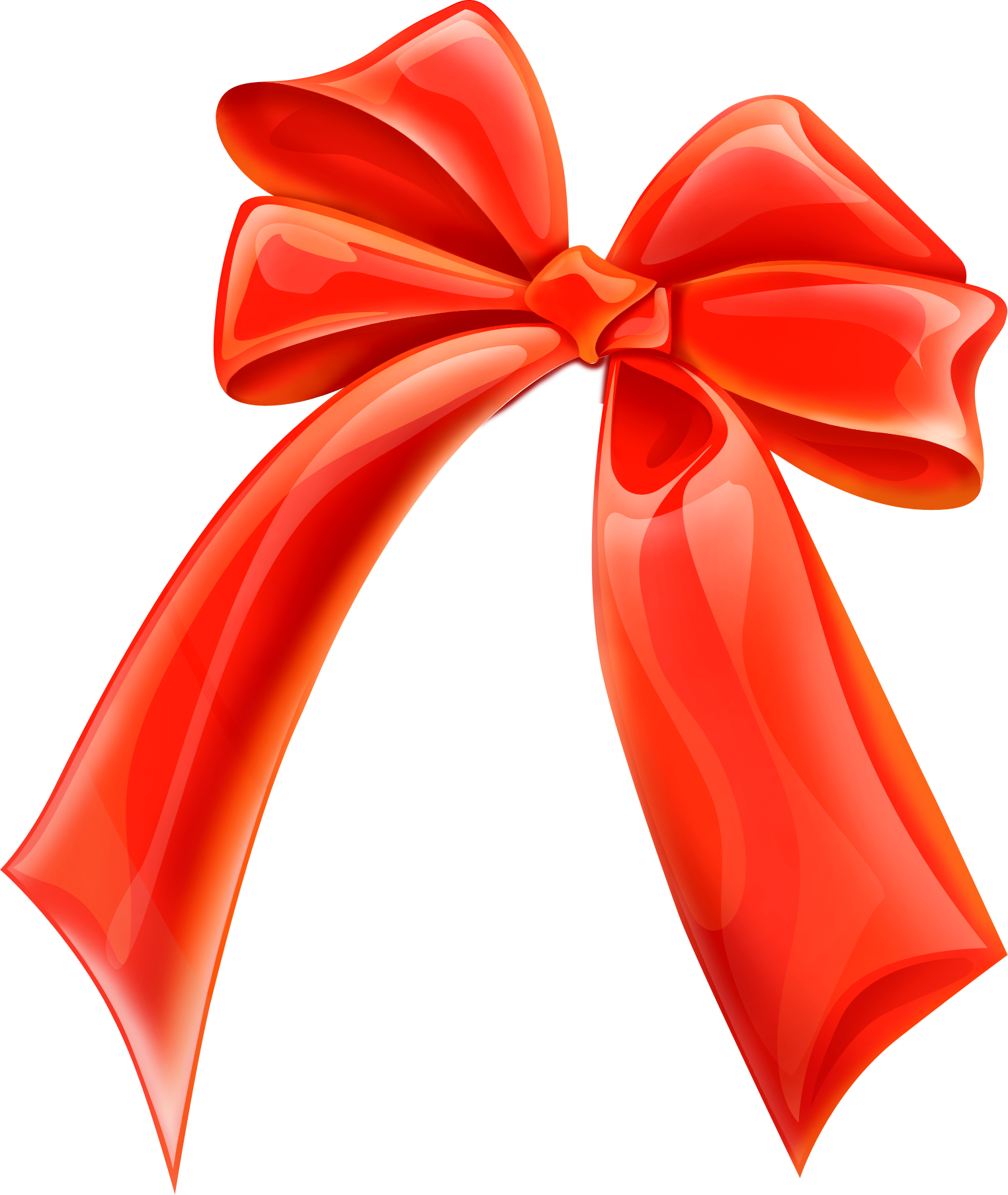 red ribbon bow PNG