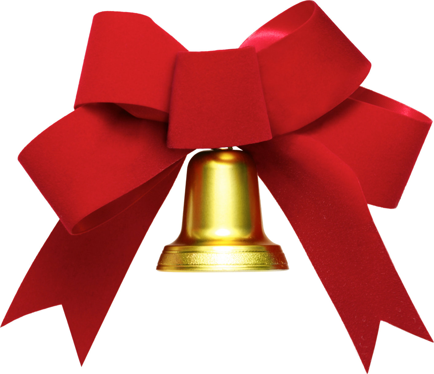 Bow and bell PNG image