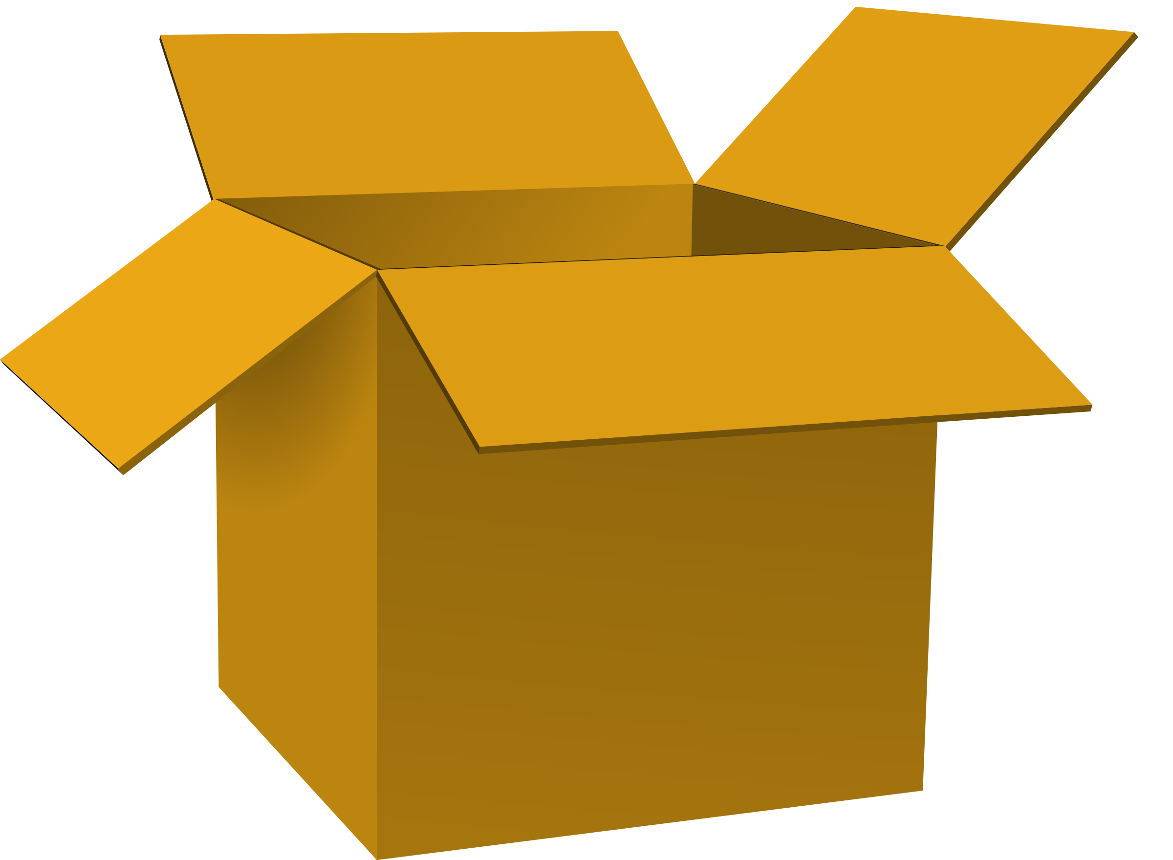 Box. Коробка без фона. Открытая коробка. Мультяшная картонная коробка. Коробка на белом фоне.