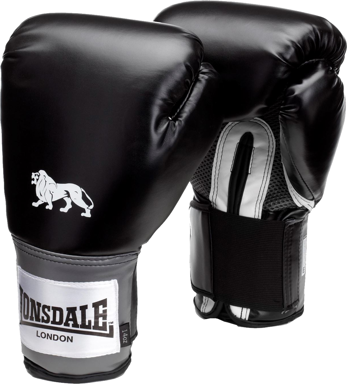 Black boxing gloves PNG image