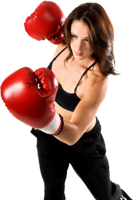 Boxing girl PNG image