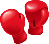 Red boxing gloves PNG image