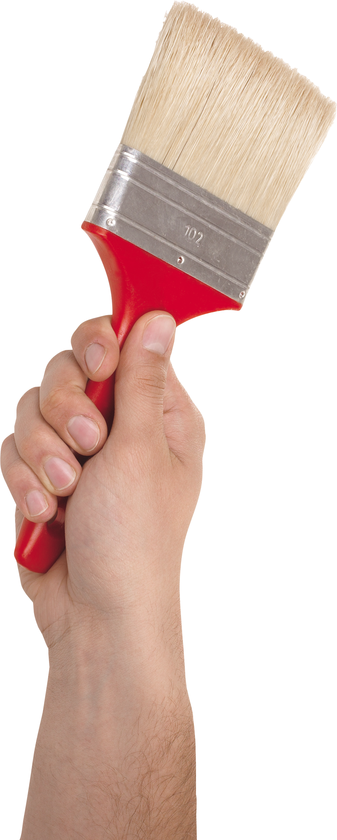 paint brush in hand PNG image