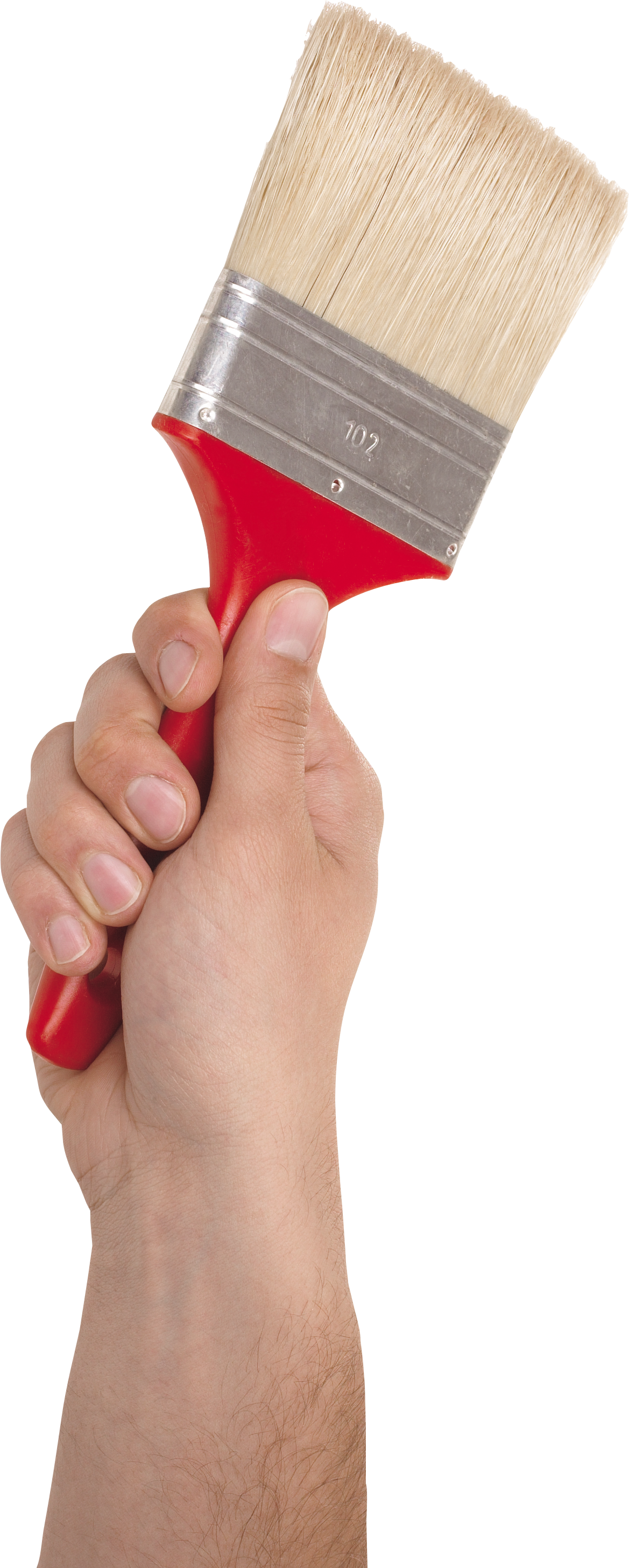 Paint Brush In Hand Png Image