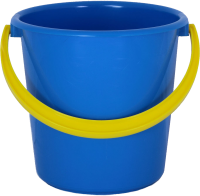 Plastic blue bucket PNG image