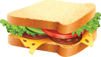 Бутерброд с колбасой PNG фото