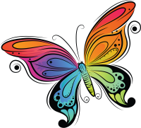 color butterfly PNG
