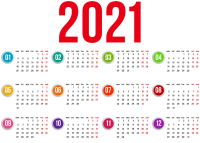 Calendario 2021 PNG