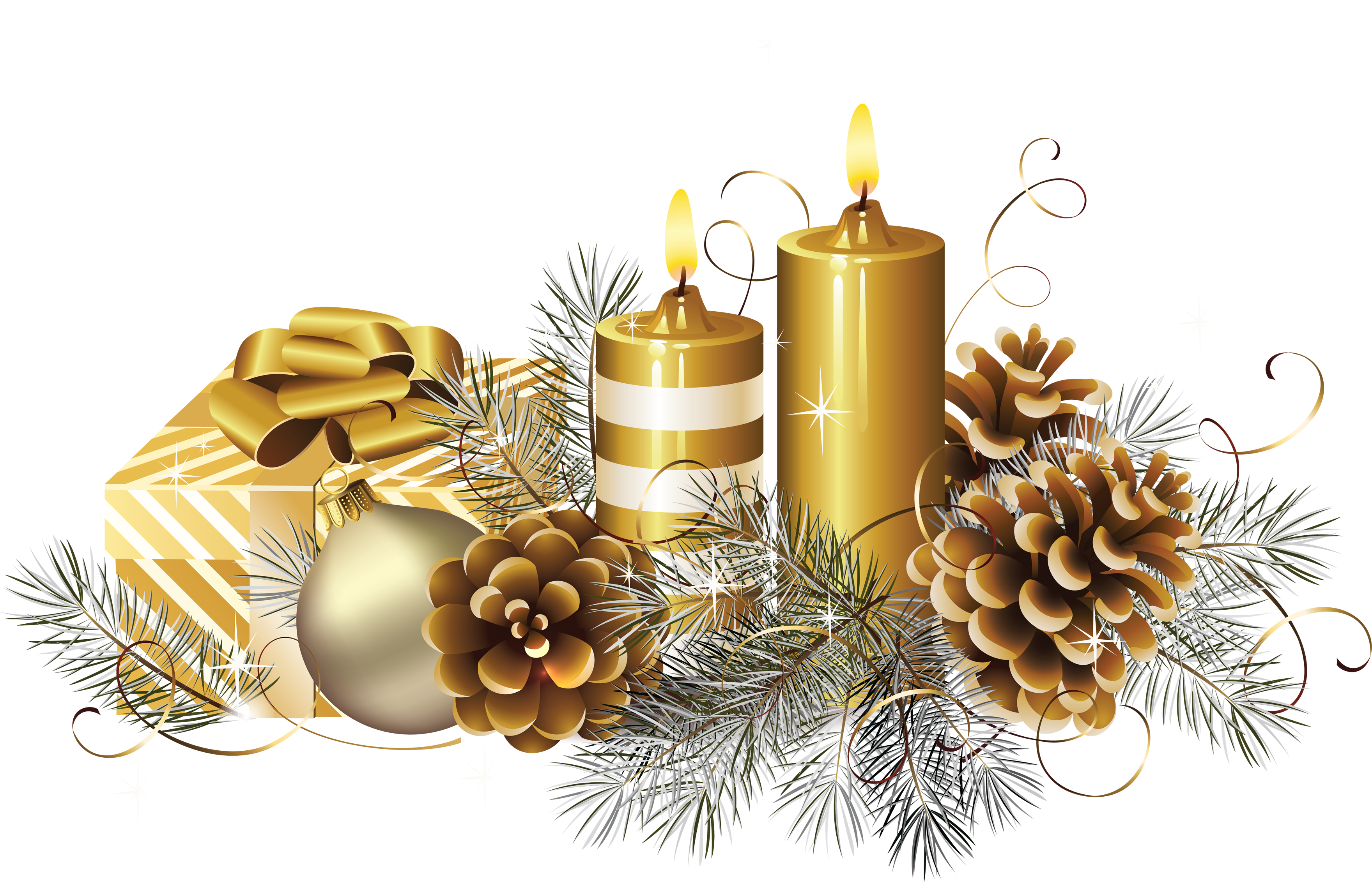 Christmas Candle PNG Image
