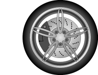 Car wheel PNG image, free download