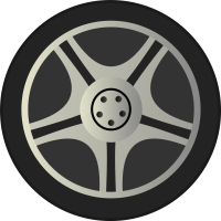 Car wheel PNG image, free download
