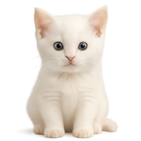 white kitten PNG