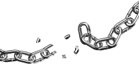 Broken chain PNG image