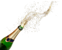Champagne popping PNG