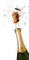 Champagne popping PNG