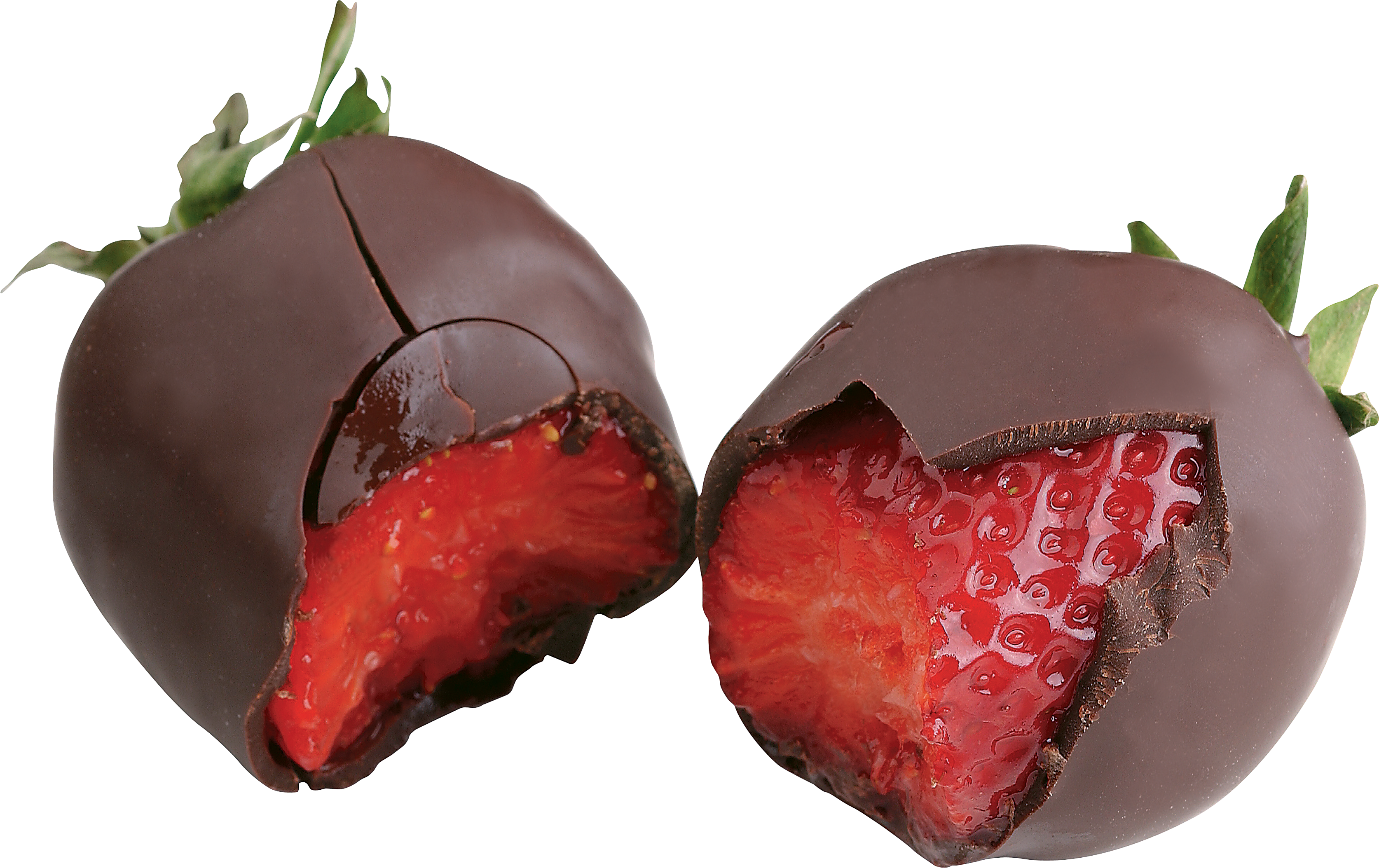 Strawberry in chocolate PNG image