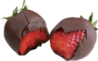 Strawberry in chocolate PNG image
