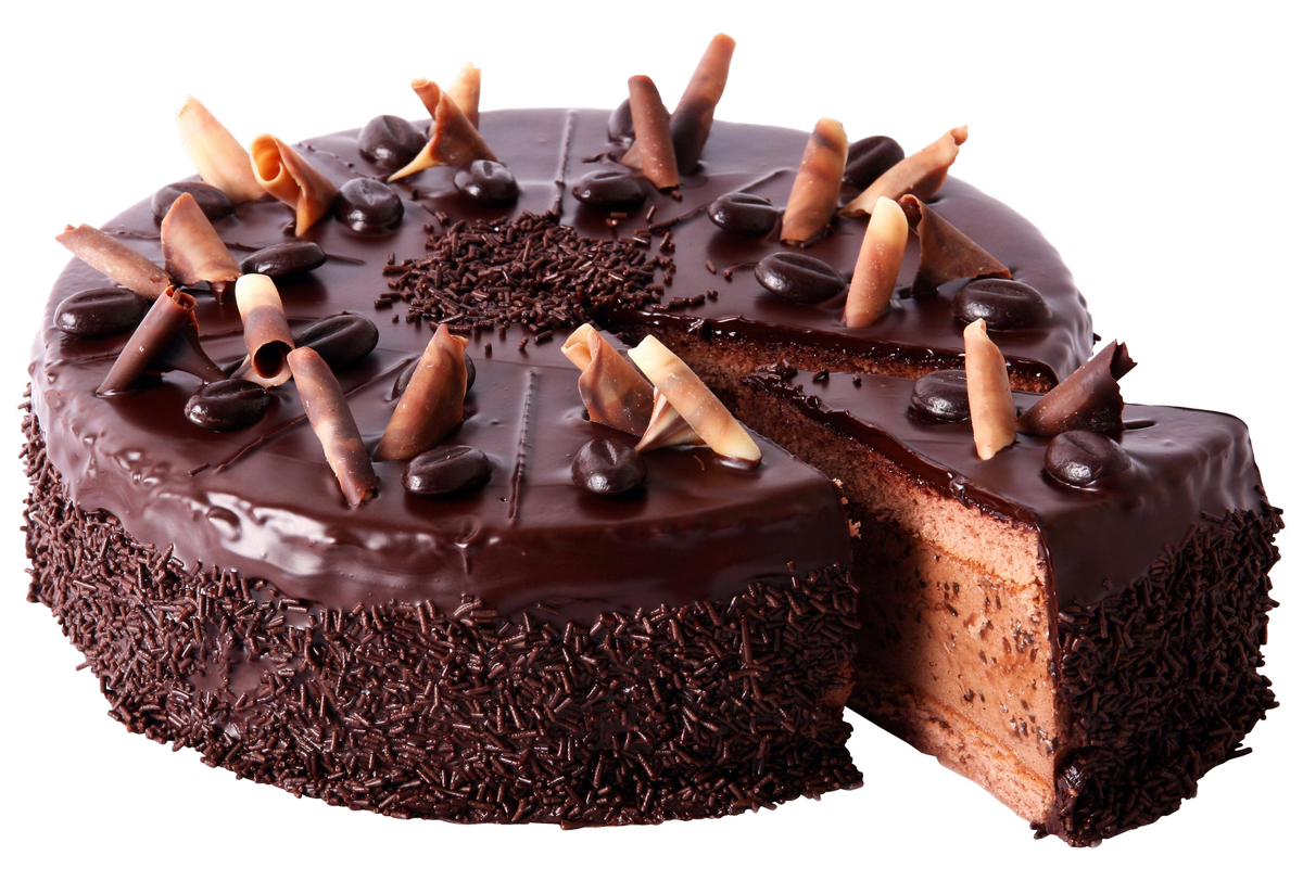 Chocolate cake PNG.