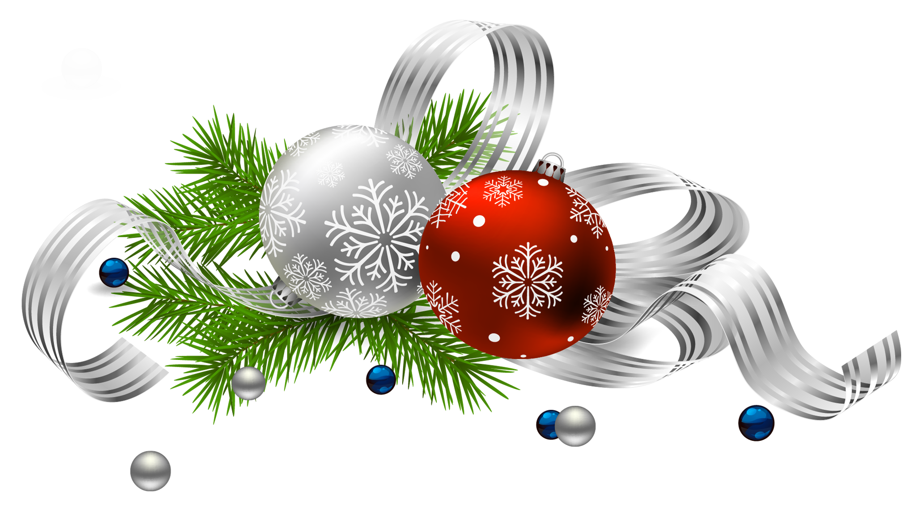 Christmas decoration PNG transparent image download, size 1854x1041px