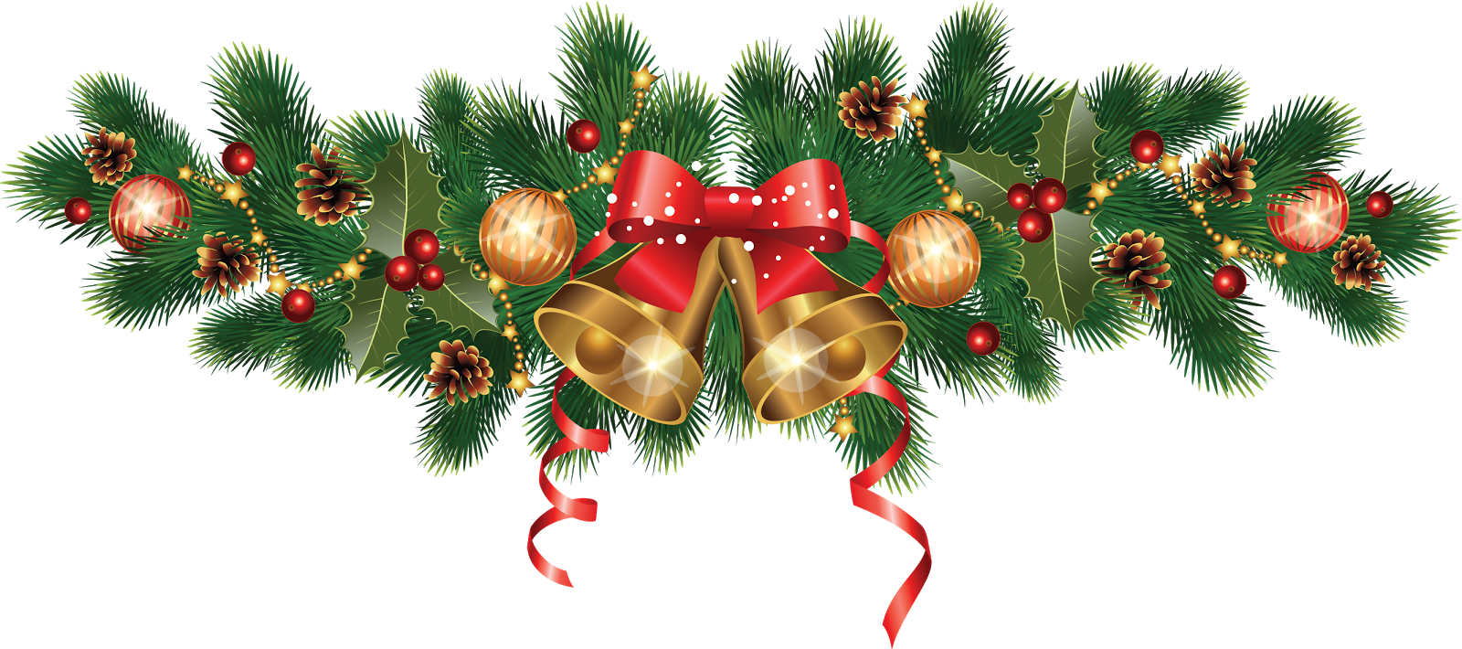 Christmas Garland Clip Art PNG