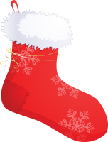 Christmas stocking PNG red