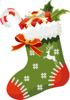 Christmas stocking PNG green