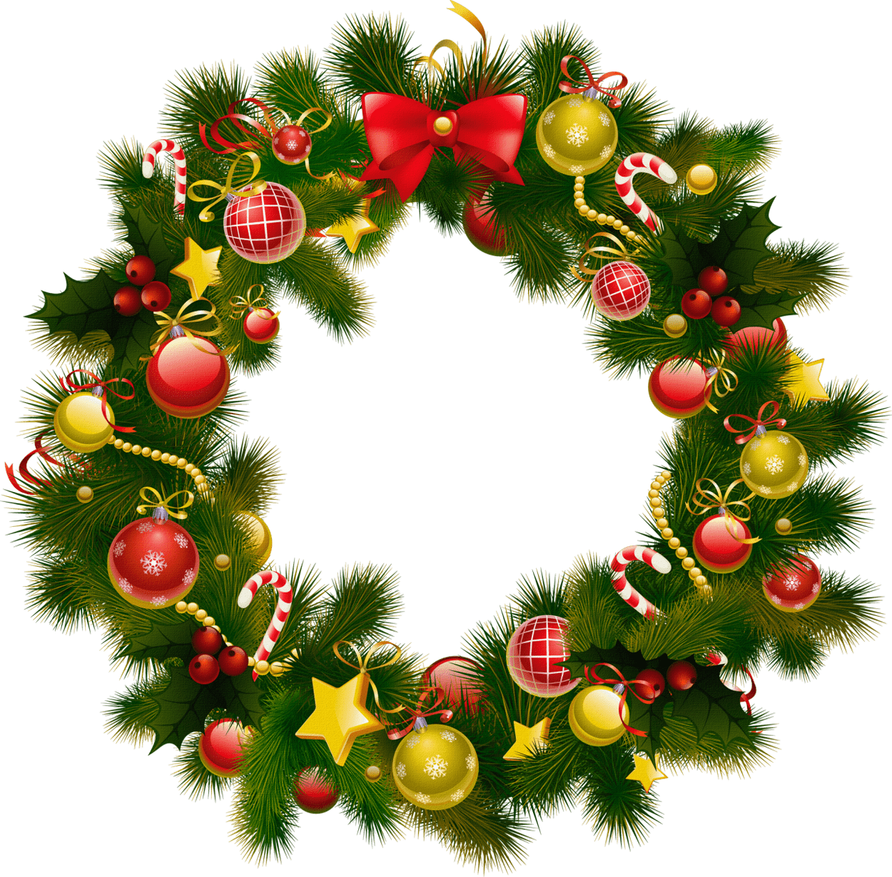 Christmas wreath PNG transparent image download, size 1250x1230px