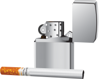 Cigarette and light PNG image