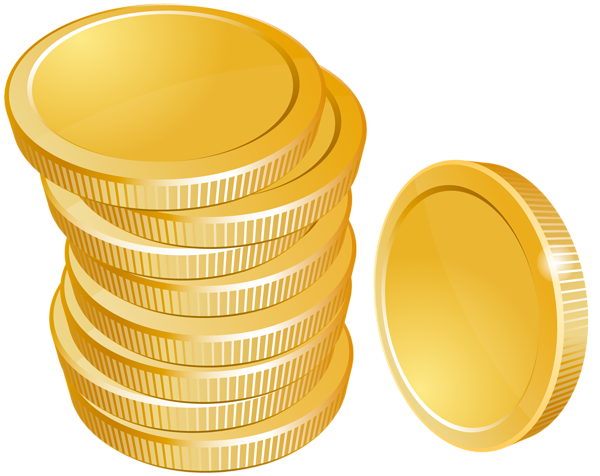 gold coins PNG image transparent image download, size: 600x476px