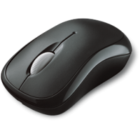 Black PC mouse PNG image