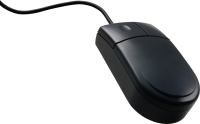 Black PC mouse PNG image