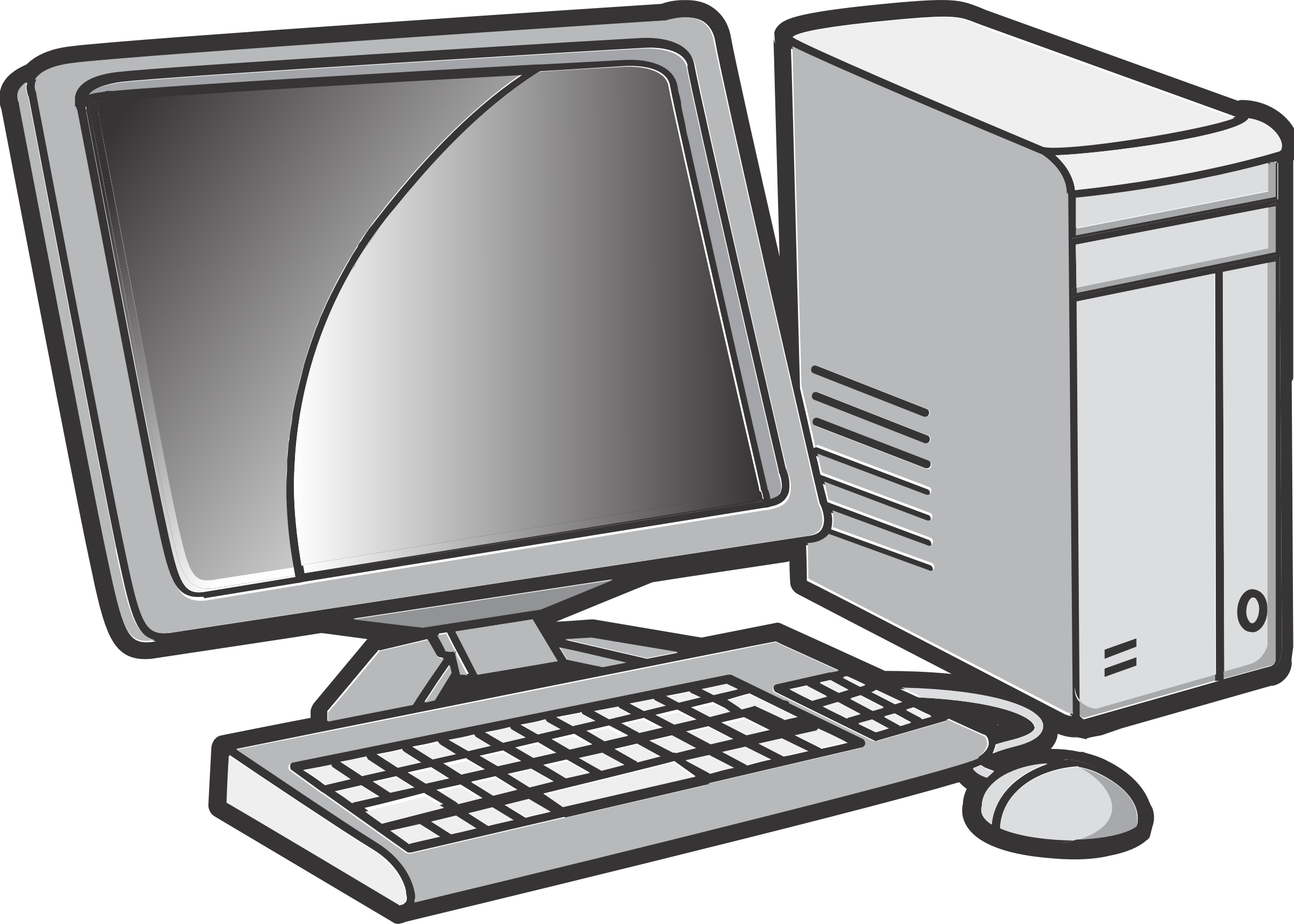 Computer desktop PC PNG transparent image download, size: 2400x1715px