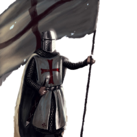 Crusader with flag PNG