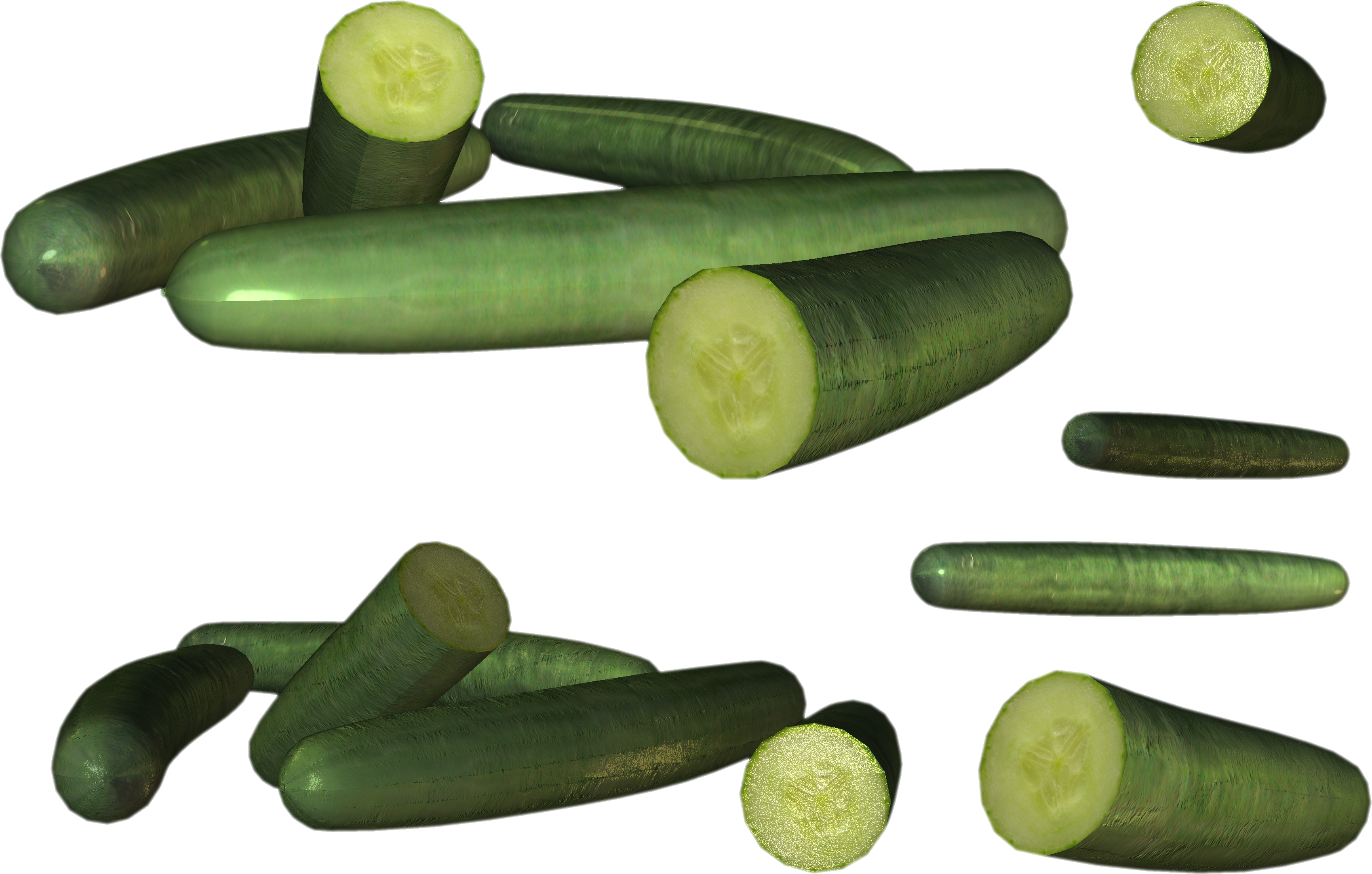sliced cucumbers PNG
