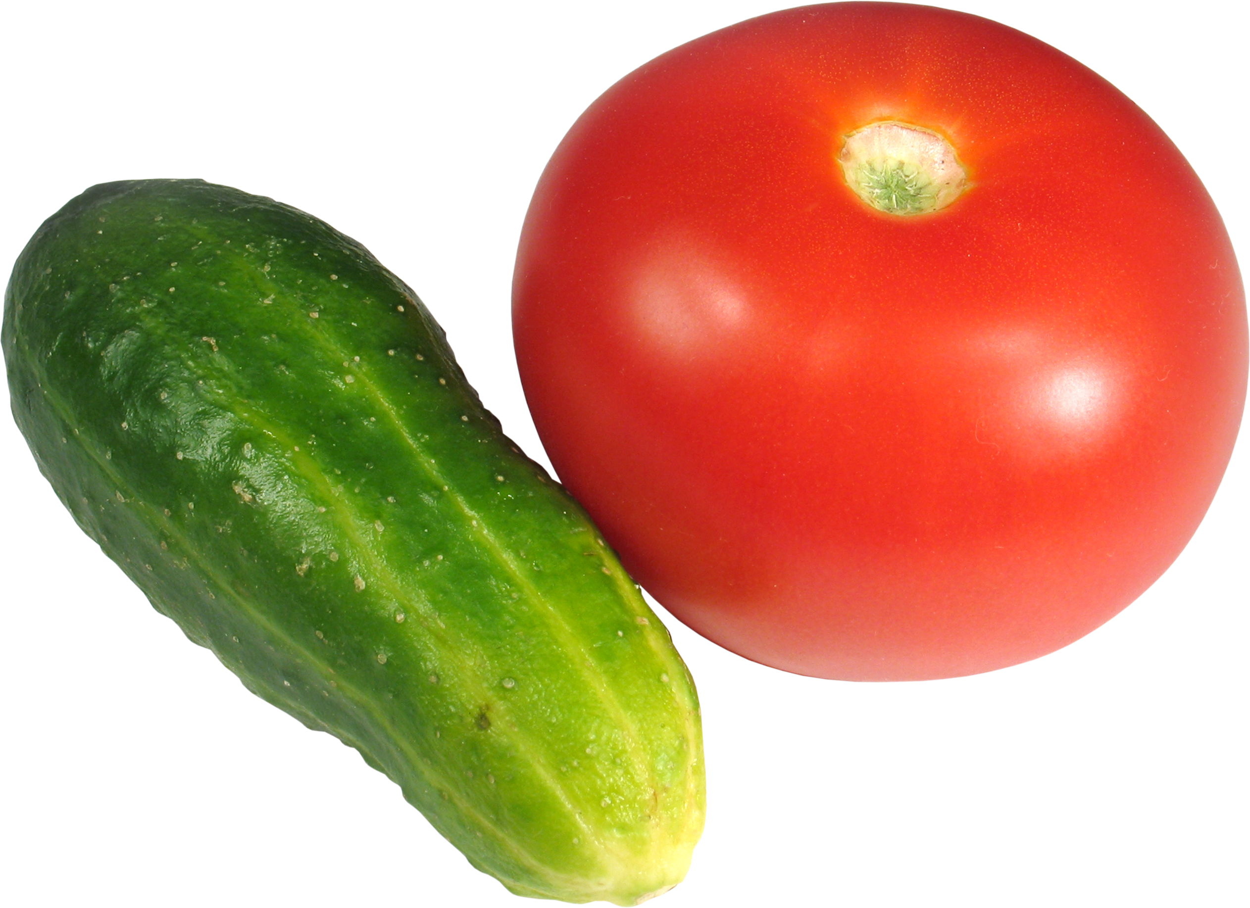 Cucumber and tomato PNG