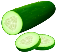 Cut cucumber PNG
