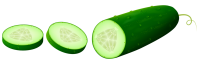 Sliced cucumber PNG