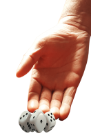 Dice in hand PNG