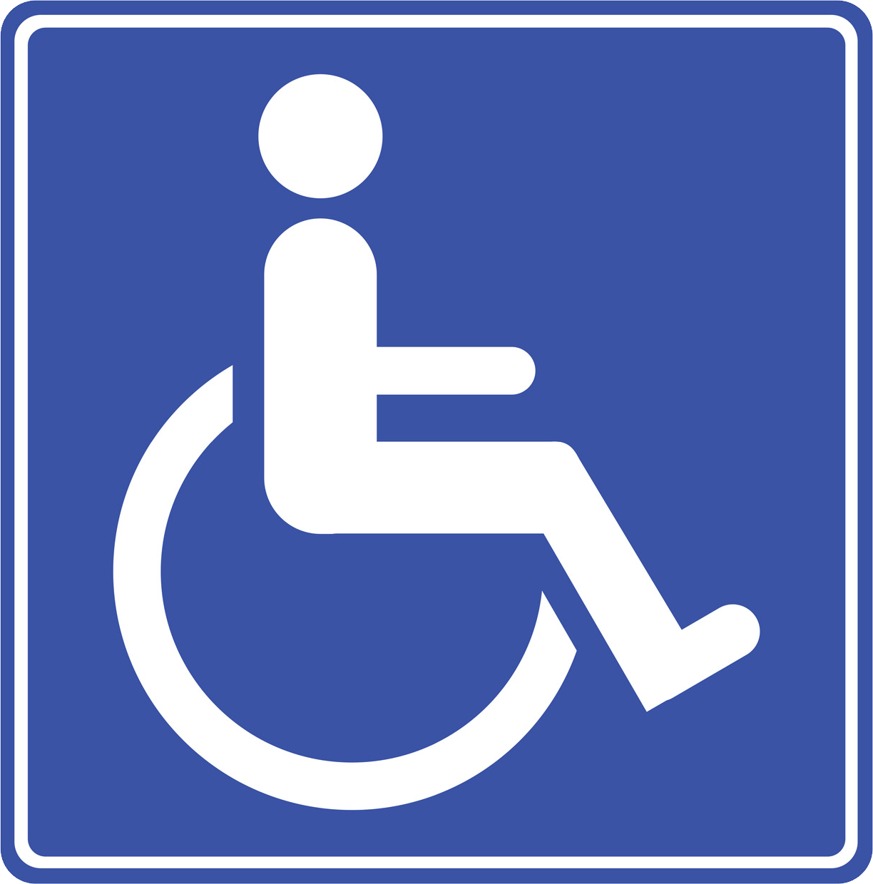 Disabled handicap symbol PNG transparent image download, size: 1224x1240px