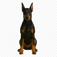 Dobermann dog PNG