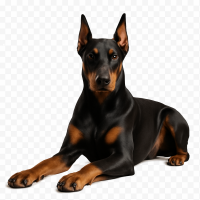 Dobermann dog PNG