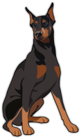Dobermann dog PNG
