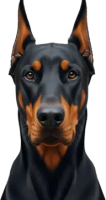 Dobermann dog PNG